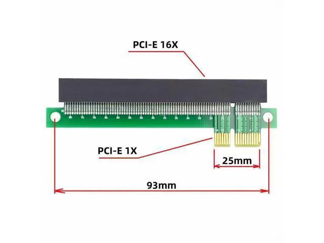 Alt view image 5 of 7 - PCI-E Express 1x to 16x Extender Converter Riser Card Adapter Male to Female Extension for Graphics Card