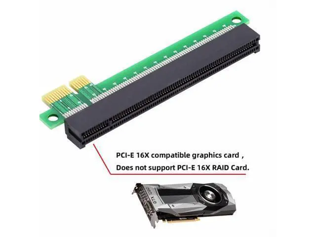 Alt view image 6 of 7 - PCI-E Express 1x to 16x Extender Converter Riser Card Adapter Male to Female Extension for Graphics Card