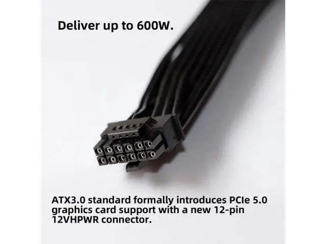 Alt view image 4 of 7 - 12VHPWR ATX3.0 PCI-E 5.0 Power Modular Cable to Dual ATX 8Pin for 3080 3090TI PSU 16Pin 12+4P Graphics Card