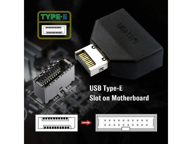 Alt view image 4 of 7 - Overmold Type-E IDC Socket USB 3.1 Front Panel Header to USB 3.0 20Pin Header Extension Adapter with CH334P