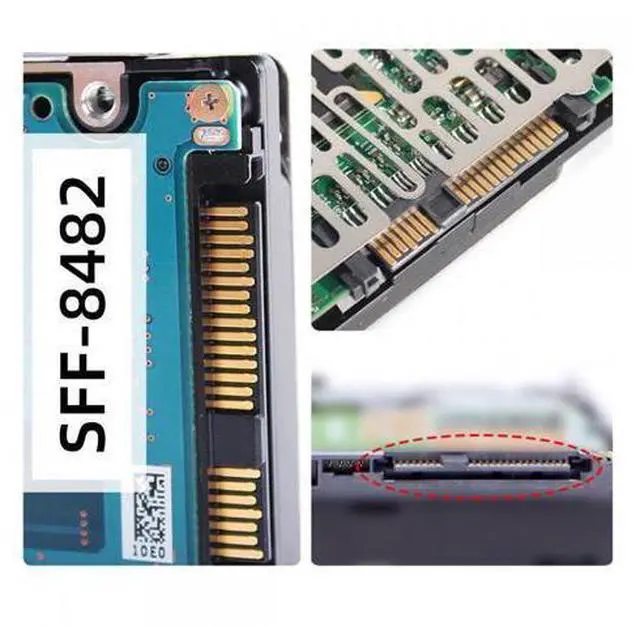 Alt view image 4 of 7 - SFF-8482 SAS 29Pin to USB 3.0 5Gbps Hard Disk Drive Raid Adapter with Chipset and Power Port (Need 12V/3A Power Supply)