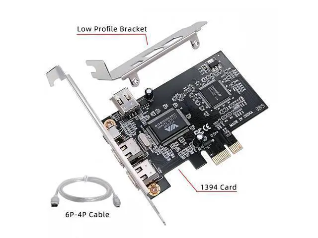 Alt view image 5 of 7 - PCI-E 1X 4X 16X to Firewire 400 Capture Card IEEE 1394a PCI Express 4 Ports Card 6Pin and 4Pin IEEE-1394 400Mbps Adapter for Windows Mac Os Linux