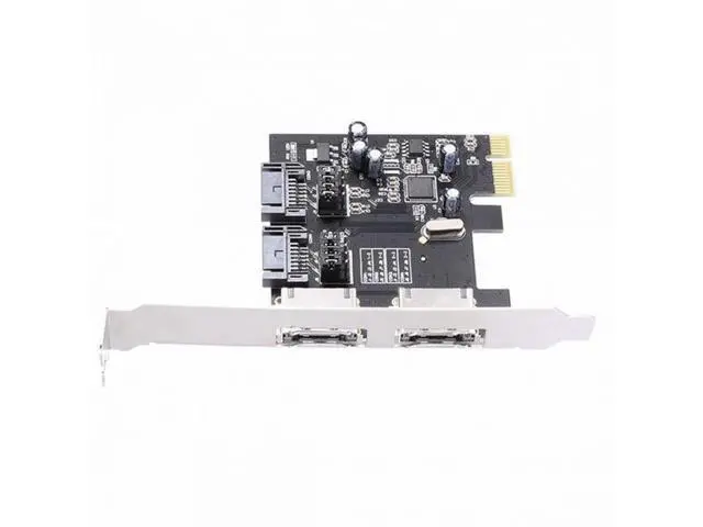 Alt view image 7 of 7 - PCI-E To 4 Ports SATA 3.0 ESATA PCIE SATA3 6Gbps Expansion Card PCI-E Adapter