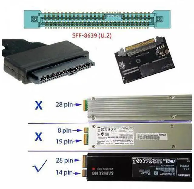 Alt view image 2 of 7 - U.2 SFF-8639 Host Adapter to NVMe Ruler 1U GEN-Z EDSFF 2C 8X Short SSD PM983 E1.L Carrier Adapter