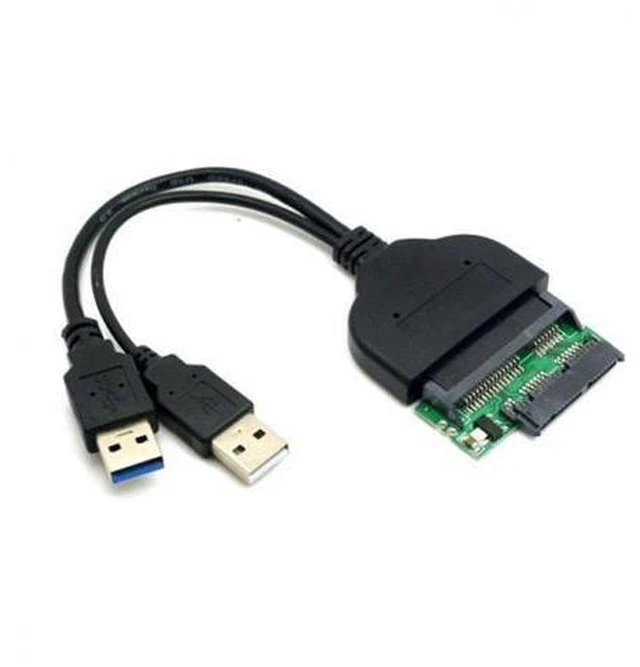 Alt view image 2 of 5 - HKCY U3-067+SA-076 1set USB 3.0 to SATA 22PinSATA to Micro SATA Adapter for 1.8" 2.5" Hard Disk Driver With Extral USB Power Cable