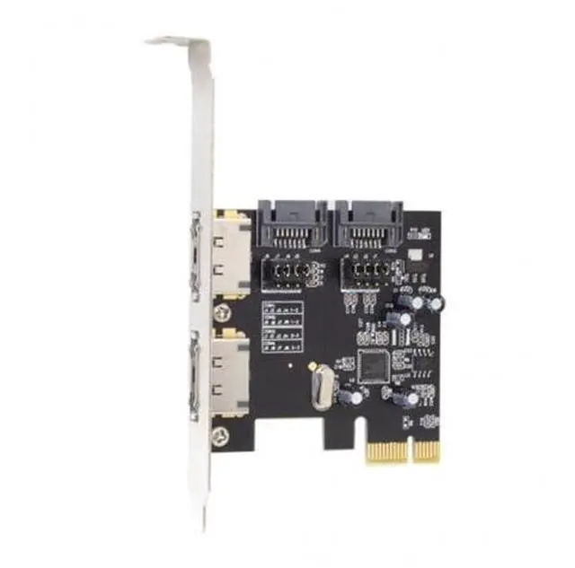 Alt view image 3 of 7 - PCI-E To 4 Ports SATA 3.0 ESATA PCIE SATA3 6Gbps Expansion Card PCI-E Adapter SA-208