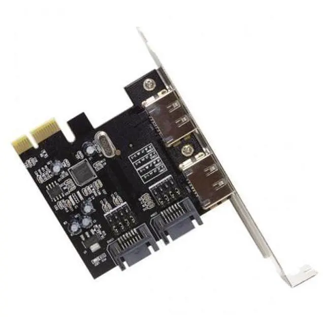 Alt view image 4 of 7 - PCI-E To 4 Ports SATA 3.0 ESATA PCIE SATA3 6Gbps Expansion Card PCI-E Adapter SA-208