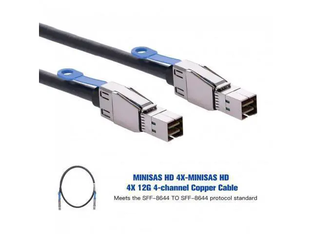 Alt view image 5 of 7 - HKCY SF-069 External Mini SAS HD SFF-8644 to Mini SAS High Density HD SFF-8644 Data Server Raid Cable 50cm 12Gbps
