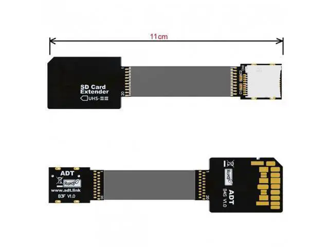 Alt view image 3 of 7 - SD Male Extender to TF Micro Card Female Extension Cable Adapter Flexible SD/SDHC/SDXC UHS-III UHS-3