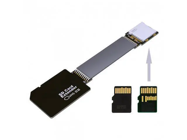 Alt view image 2 of 7 - SD Male Extender to TF Micro Card Female Extension Cable Adapter Flexible SD/SDHC/SDXC UHS-III UHS-3