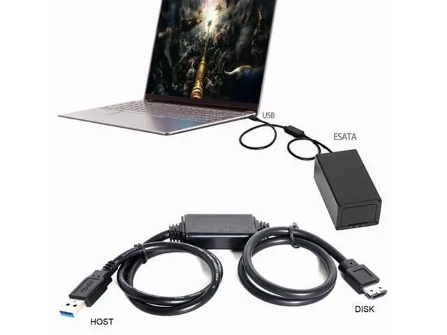 Alt view image 5 of 7 - USB 3.0 to Power Over eSATA DC5V Adapter USB2.0 to HDD/SSD/ODD eSATAp Converter
