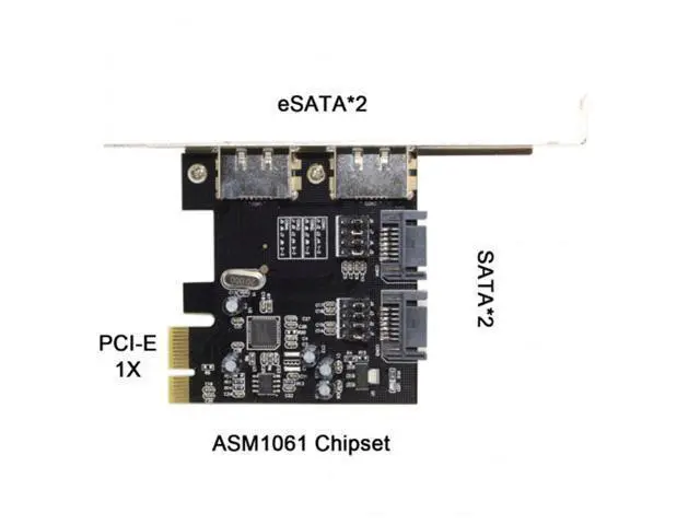 Alt view image 6 of 7 - PCI-E To 4 Ports SATA 3.0 ESATA PCIE SATA3 6Gbps Expansion Card PCI-E Adapter SA-208