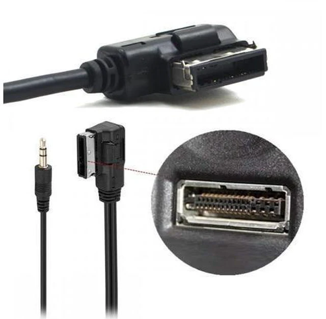 Alt view image 7 of 7 - AMI MDI to 3.5mm Audio AUX Male Music Cable Compatible with Benz 2008-2016 Music Interface 1.3m