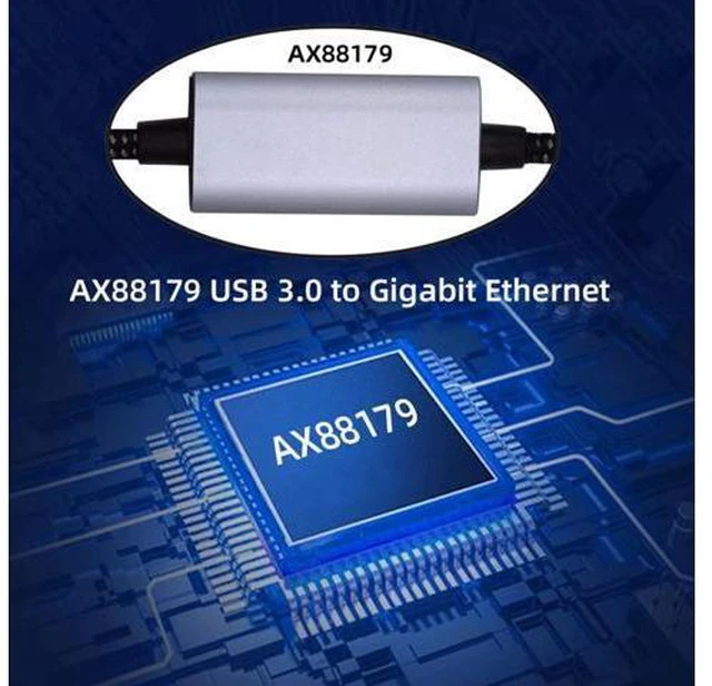Alt view image 4 of 7 - USB to Ethernet Cable USB3.0 Type-A to RJ45 Male Cord Directly Connected 1000Mbps Gigabit LAN Network Compatible with USB2.0