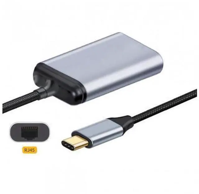 Alt view image 3 of 6 - HKCY UC-006-LAN USB-C Type-C USB3.1 to 1000Mbps Gigabit Ethernet Network LAN Cable Adapter for Laptop
