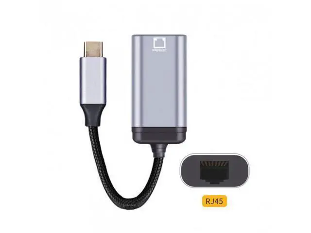 Alt view image 4 of 6 - HKCY UC-006-LAN USB-C Type-C USB3.1 to 1000Mbps Gigabit Ethernet Network LAN Cable Adapter for Laptop