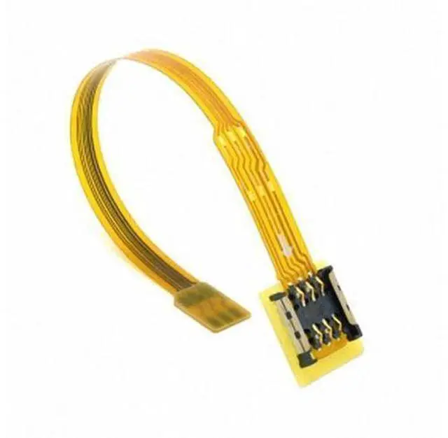 Alt view image 2 of 7 - SM Micro SIM Card to Nano SIM Kit Male to Female Extension Soft Flat FPC Cable Extender 10cm