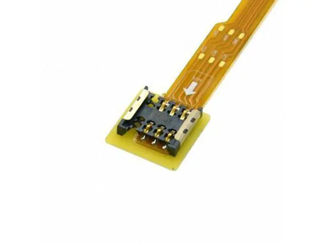 Alt view image 6 of 7 - SM Micro SIM Card to Nano SIM Kit Male to Female Extension Soft Flat FPC Cable Extender 10cm