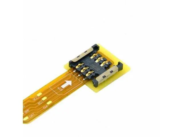 Alt view image 7 of 7 - SM Micro SIM Card to Nano SIM Kit Male to Female Extension Soft Flat FPC Cable Extender 10cm
