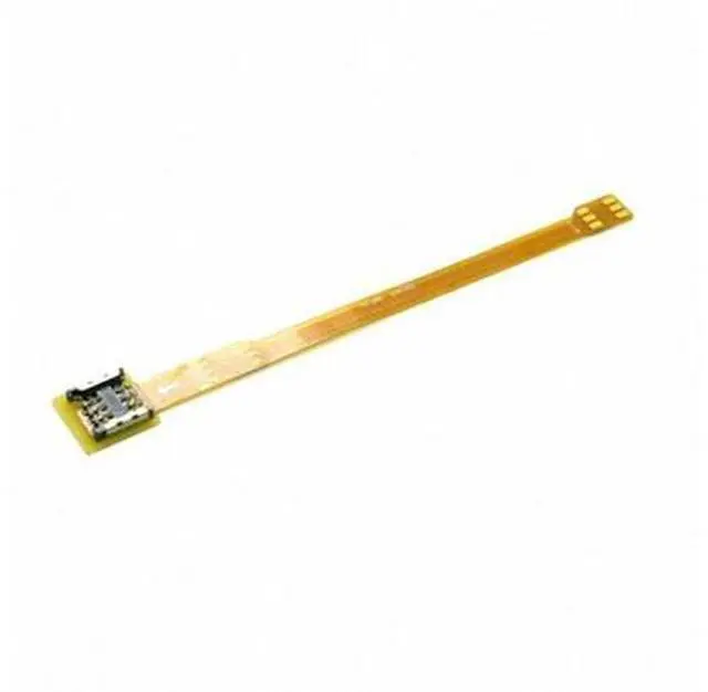 Alt view image 5 of 7 - SM Micro SIM Card to Nano SIM Kit Male to Female Extension Soft Flat FPC Cable Extender 10cm