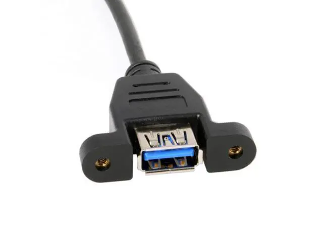 Alt view image 4 of 6 - USB 3.1 Front Panel Header to USB 3.0 Type-A Female Extension Cable 50cm Panel Mount Type UC-060
