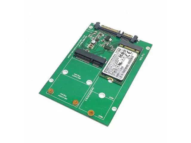 Alt view image 3 of 5 - USB 3.0 to SATA 22pin 2.5" Hard Disk to 2 in 1 Combo Mini PCI- E 2 Lane M.2 NGFF & mSATA SSD Adapter Converter