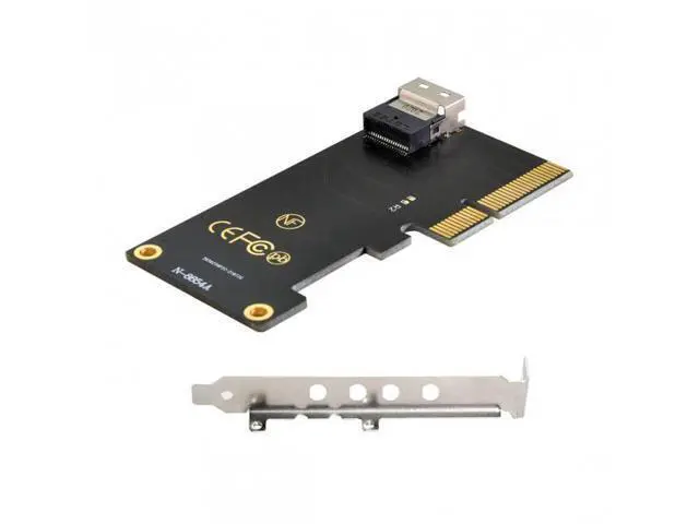 Alt view image 2 of 7 - PCI-E 4X to U.2 U2 Kit SFF-8639 to SFF-8654 Slimline SAS NVME PCIe SSD Adapter for Mainboard