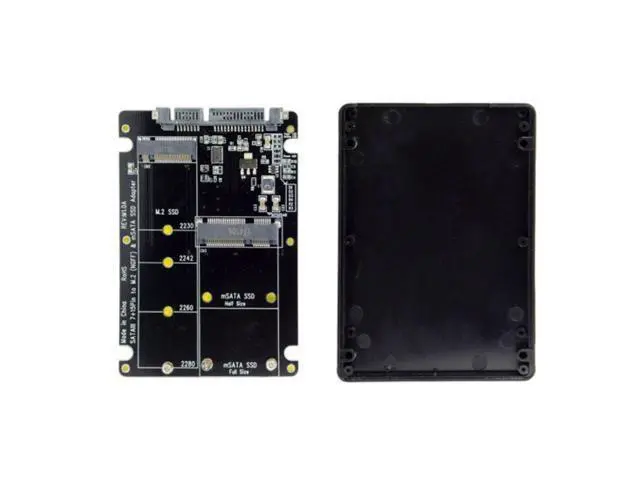Alt view image 4 of 7 - 2 in 1 Combo M.2 NGFF B-key & mSATA SSD to SATA 3.0 Adapter Converter Case Enclosure SA-215