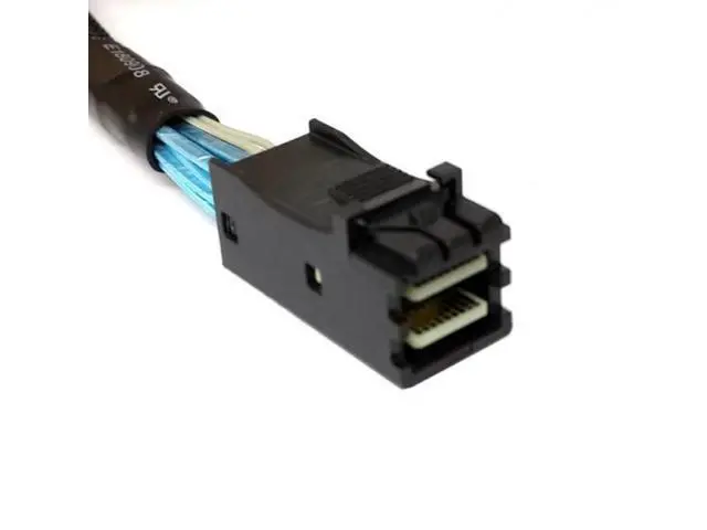 Alt view image 4 of 7 - Internal Mini SAS SFF-8643 Host to 4 SATA 7pin Target Hard Disk 6Gbps Data Server Raid Cable 1m SF-074-1.0M