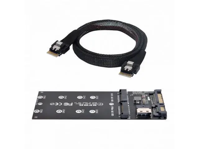 Alt view image 2 of 7 - SFF-8654 Cable Card U2 Kit NGFF M-Key to Slimline SAS NVME PCIe SSD SATA Adapter for Mainboard