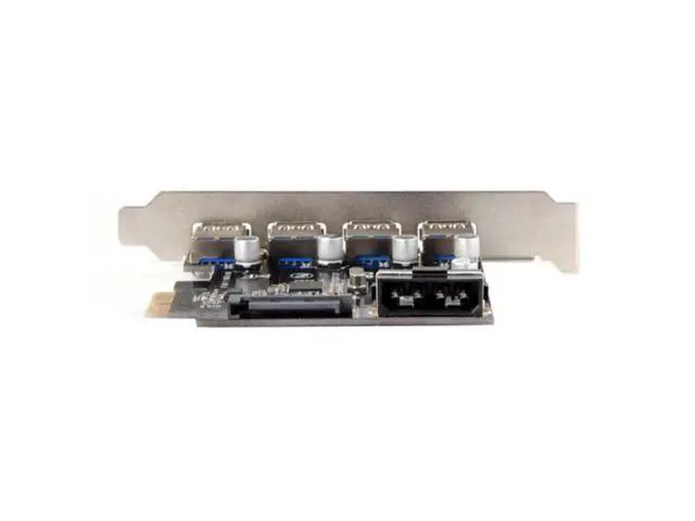 Alt view image 4 of 6 - SM 4 Ports PCI-E to USB 3.0 HUB PCI Express Expansion Card Adapter 5Gbps for Motherboard