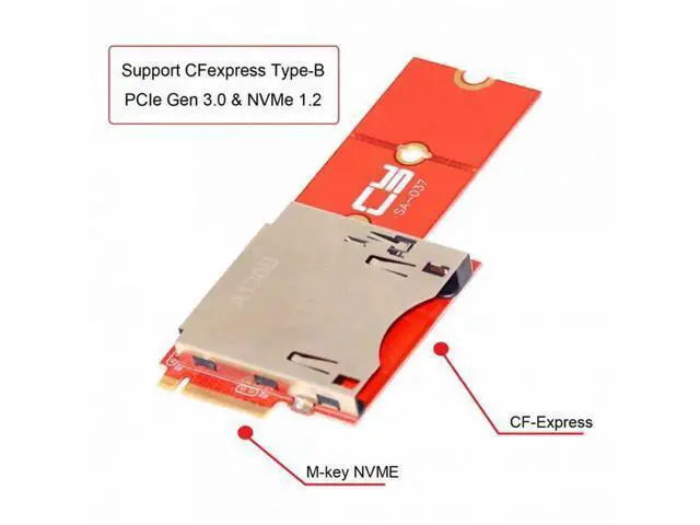 Alt view image 3 of 7 - NGFF M.2 NVMe Mainboard to CF Express Extension Adapter M2 M-key for CFE Type-B Support R5 Z6 Z7 Memory Card