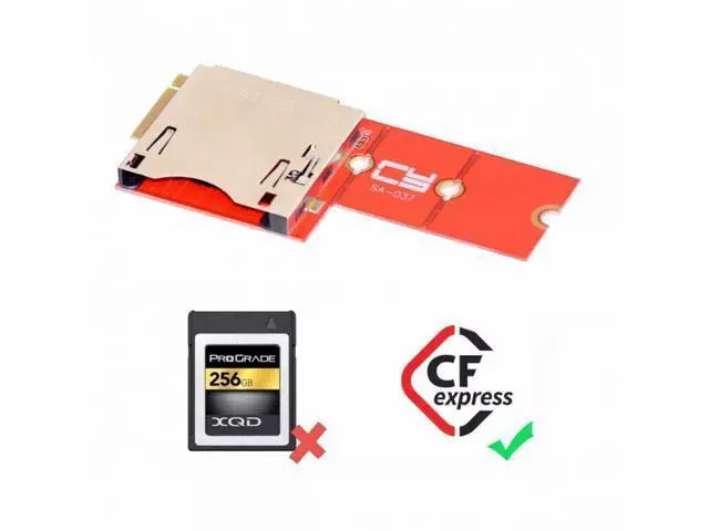 Alt view image 6 of 7 - NGFF M.2 NVMe Mainboard to CF Express Extension Adapter M2 M-key for CFE Type-B Support R5 Z6 Z7 Memory Card