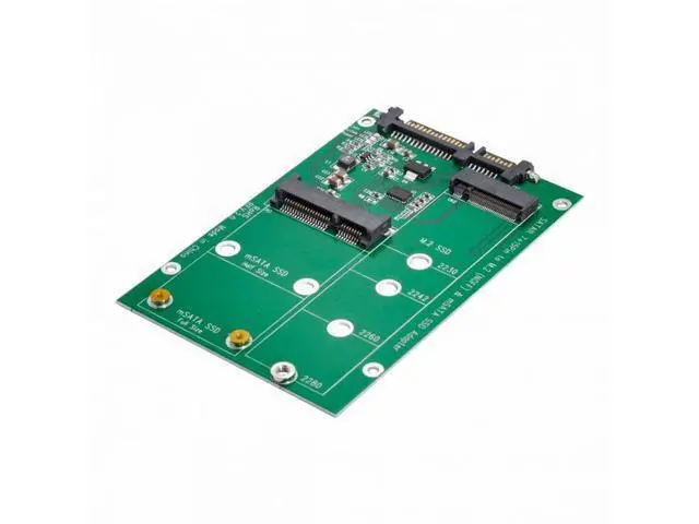 Alt view image 3 of 7 - 2 in 1 Combo Mini PCI- E 2 Lane M.2 NGFF mSATA SSD to SATA 3.0 III Adapter Converter PCBA