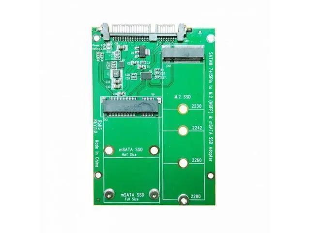 Alt view image 7 of 7 - 2 in 1 Combo Mini PCI- E 2 Lane M.2 NGFF mSATA SSD to SATA 3.0 III Adapter Converter PCBA