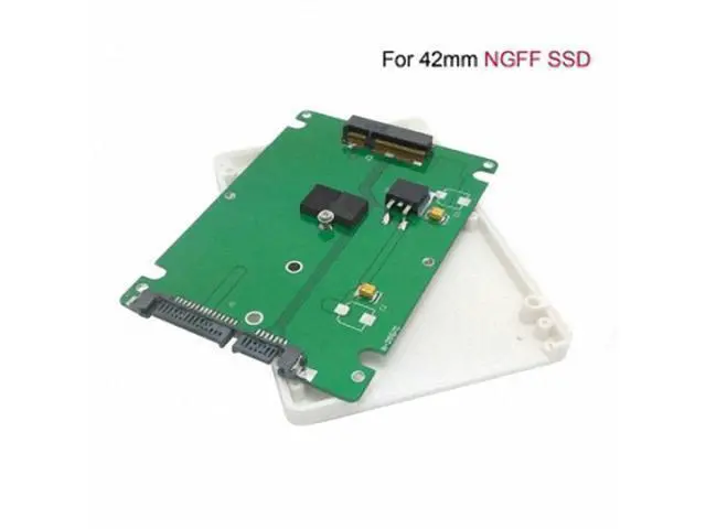Alt view image 4 of 6 - USB 3.0 to SATA 22 pin & B+M Key Socket 2 M.2 NGFF (SATA) SSD to 2.5 SATA Adapter Card Adapter with white Case U3-067/SA-104