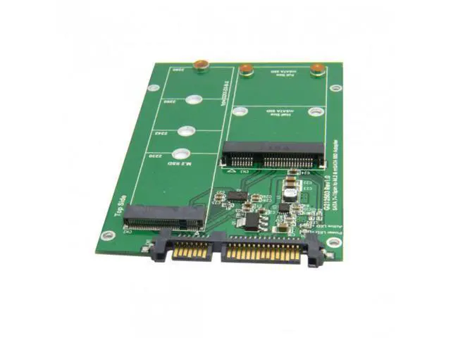 Alt view image 2 of 7 - HKCY SA-130 2 in 1 Combo Mini PCI- E 2 Lane M.2 NGFFmSATA SSD to SATA 3.0 III Adapter Converter PCBA