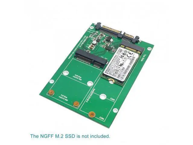 Alt view image 5 of 7 - HKCY SA-130 2 in 1 Combo Mini PCI- E 2 Lane M.2 NGFFmSATA SSD to SATA 3.0 III Adapter Converter PCBA