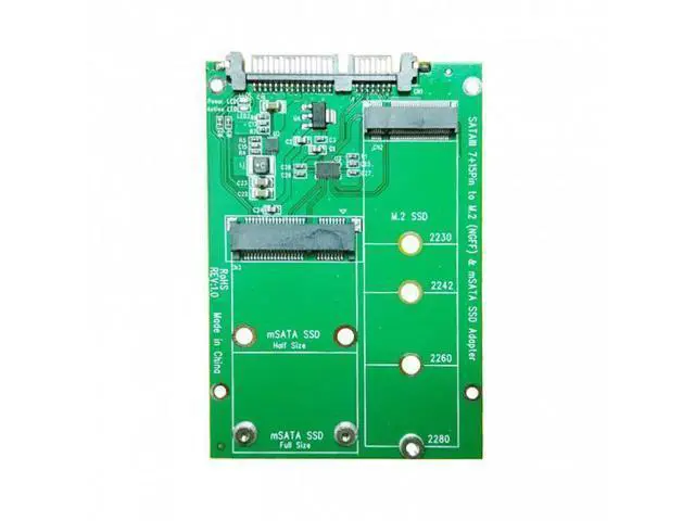 Alt view image 7 of 7 - HKCY SA-130 2 in 1 Combo Mini PCI- E 2 Lane M.2 NGFFmSATA SSD to SATA 3.0 III Adapter Converter PCBA
