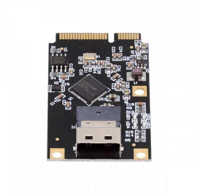 Alt view image 2 of 7 - Mini PCI-E PCI Express to Slimline SFF-8654 SATA 3.0 Four Ports Adapter Converter 6Gbps Disk Extension Card for SSD