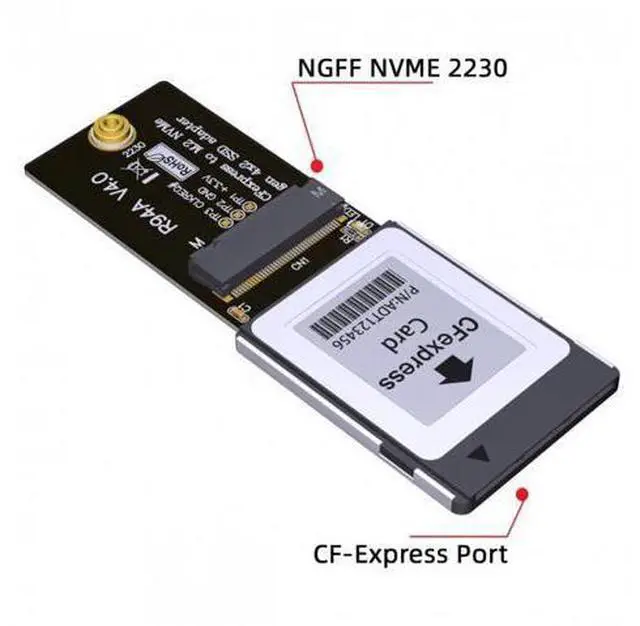 Main image of CF-Express Type-B to NVMe 2230 M.2 M-Key CH SN530 SSD Adapter CFE for XBOX Series XS PCIe4.0 Expansion Memory Card