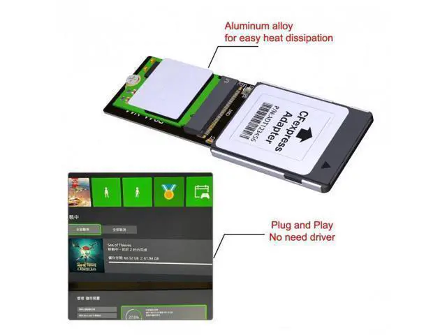 Alt view image 6 of 7 - CF-Express Type-B to NVMe 2230 M.2 M-Key CH SN530 SSD Adapter CFE for XBOX Series XS PCIe4.0 Expansion Memory Card