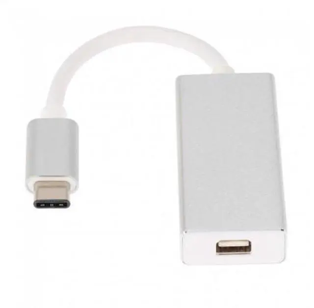 Alt view image 7 of 7 - HKCY UC-083 USB-C USB 3.1 Type C to Mini DisplayPort DP 1080p HDTV Adapter Cable with Silver Case for Laptop Macbook