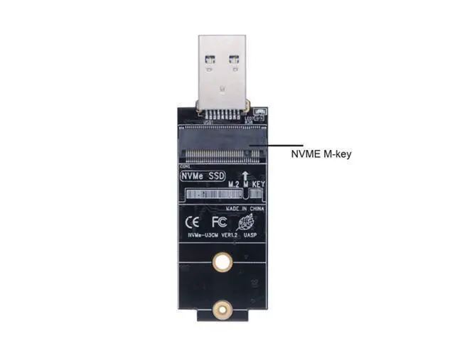 Alt view image 2 of 7 - USB 3.1 Gen2 10Gbps to NVME PCI-E M-Key Solid State Drive External Enclosure 2230/2242mm U3-047
