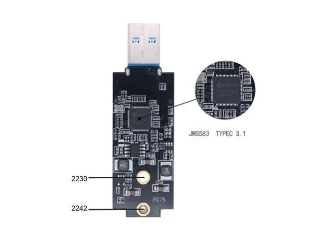 Alt view image 5 of 7 - USB 3.1 Gen2 10Gbps to NVME PCI-E M-Key Solid State Drive External Enclosure 2230/2242mm U3-047
