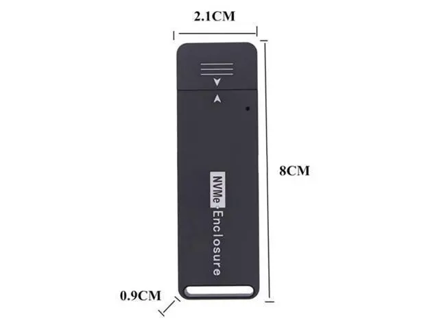 Alt view image 7 of 7 - USB 3.1 Gen2 10Gbps to NVME PCI-E M-Key Solid State Drive External Enclosure 2230/2242mm U3-047