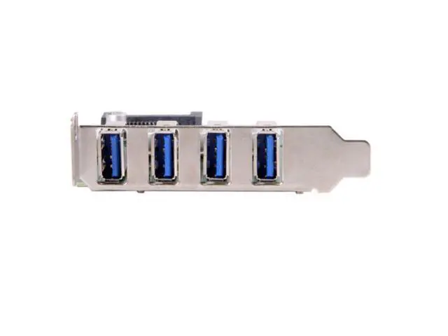 Alt view image 5 of 7 - SM Low Profile 4 Ports PCI-E to USB 3.0 HUB PCI Express Expansion Card Adapter 5Gbps for Motherboard