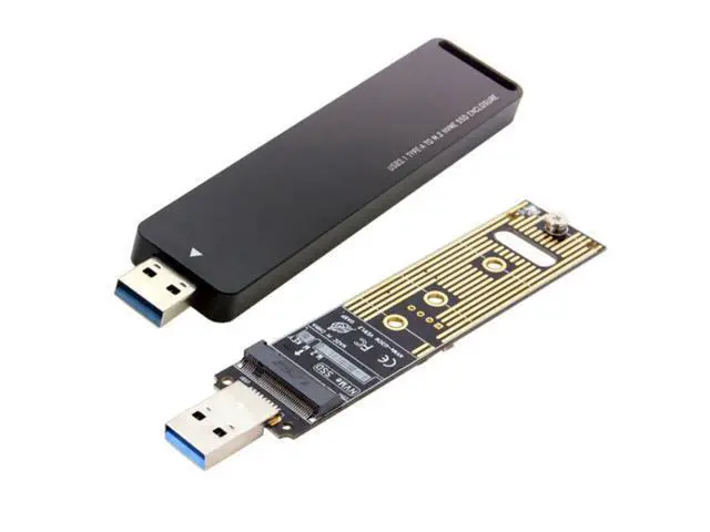 Alt view image 3 of 7 - USB 3.0 to NVME M-key M.2 NGFF SSD External PCBA Conveter Adapter with Flash Disk Case U3-013