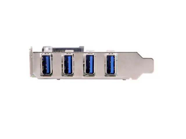 Alt view image 6 of 7 - Low Profile 4 Ports PCI-E to USB 3.0 HUB PCI Express Expansion Card Adapter 5Gbps for Motherboard U3-101