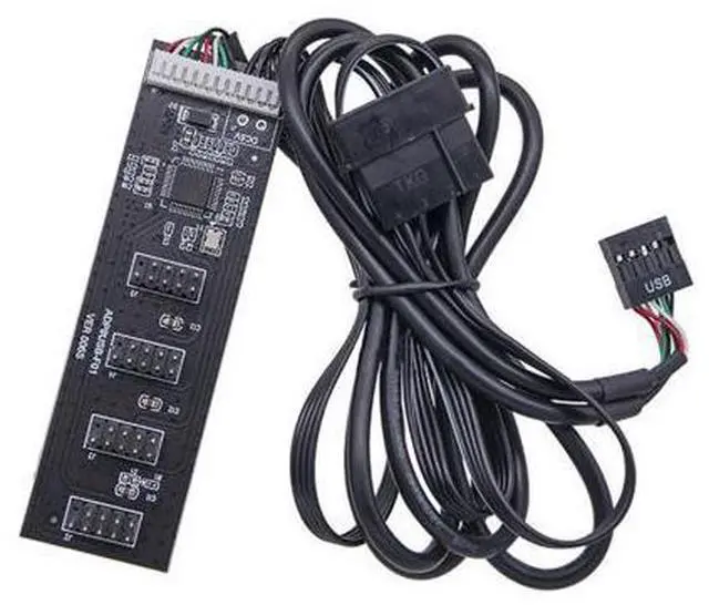 Main image of HKCY U2-053 USB 2.0 9pin 10pin Header 1 to 4 Female Splitter Extension Cable HUB with IDE 5V Power Connector Adapter Port Multilier